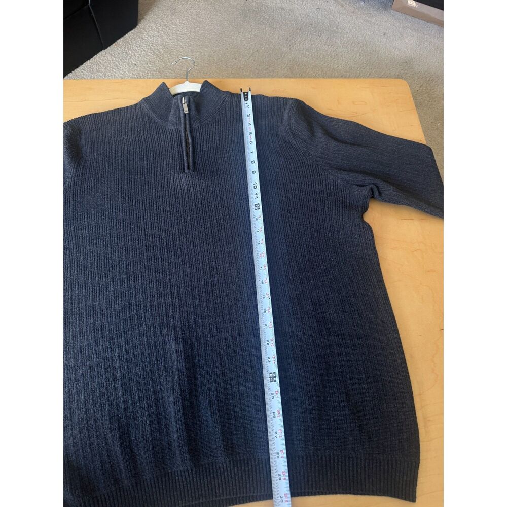 Eddie Bauer  XXL 100% Cotton Ribbed Quarter Zip Classic Outdoors Grandpa - Picture 6 of 7